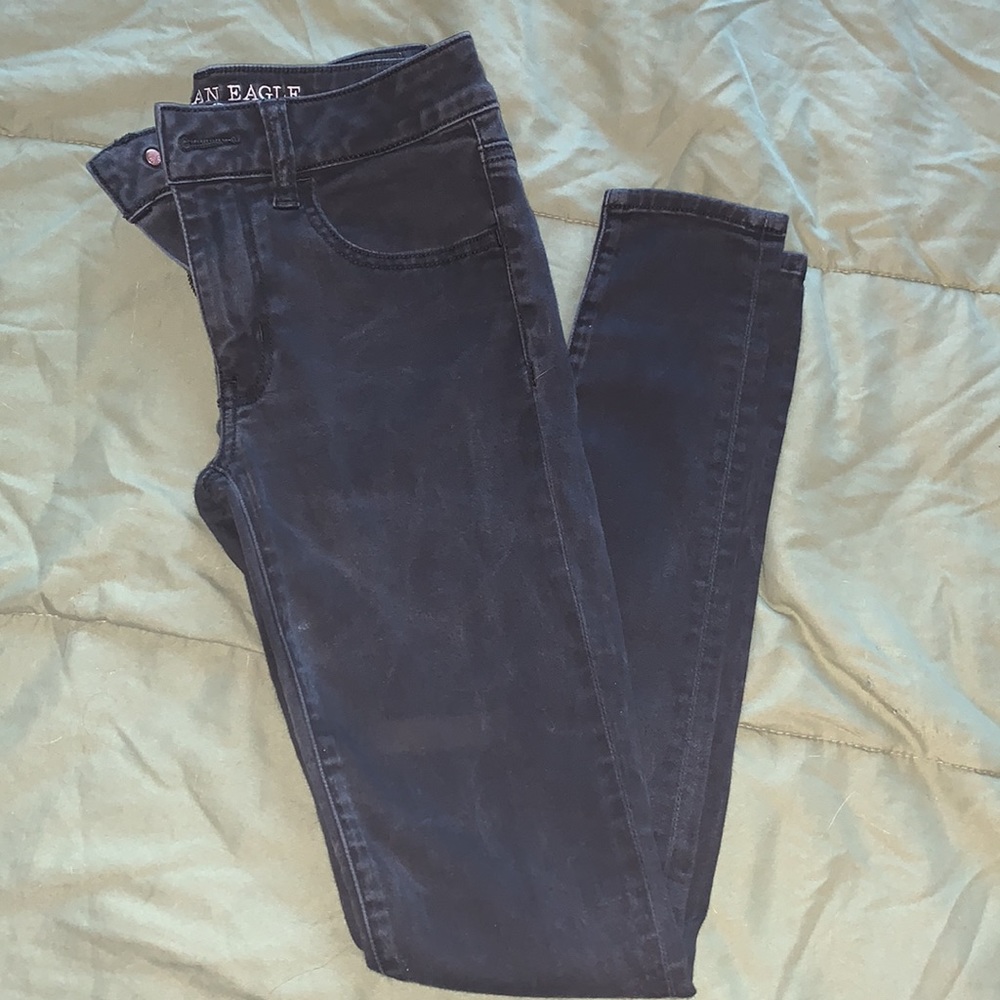 ❤️american eagle black skinny jeans- size 2